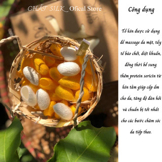Tổ kén tằm CỔ CHẤT SILK massage skincare cho da mặt chứa protein secirin cao giúp cấp ẩm và làm sạch da hiệu quả,