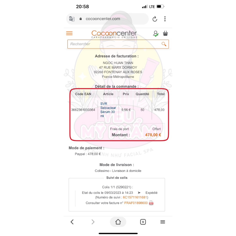 Tinh chất Serum SVR Sebiaclear