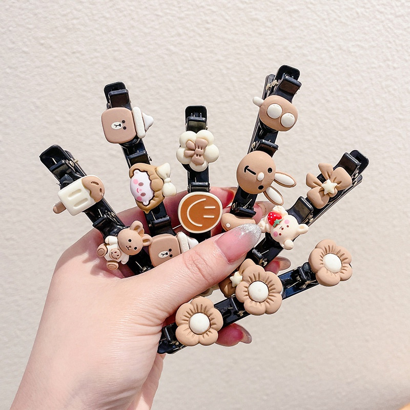 Kẹp tóc cho bé hình gấu dễ thương phong cách Hàn Quốc, Kẹp tóc mái cho bé hình gấu Shopmegold1