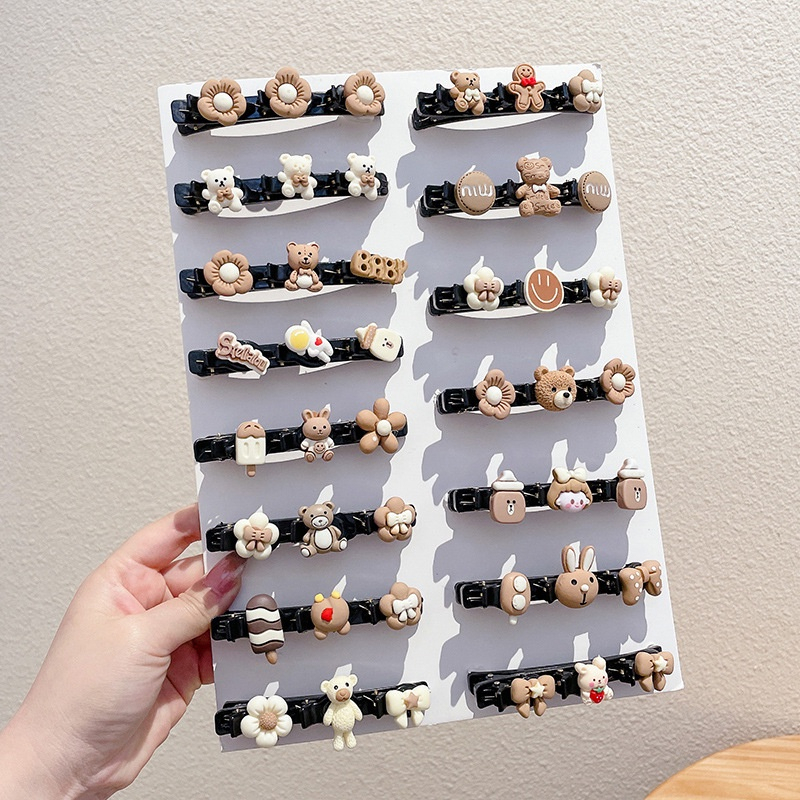 Kẹp tóc cho bé hình gấu dễ thương phong cách Hàn Quốc, Kẹp tóc mái cho bé hình gấu Shopmegold1