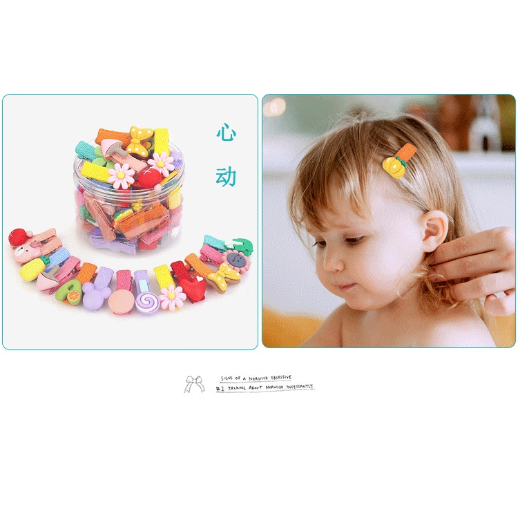 Set 5 kẹp tóc bọc vải cho bé dễ thương nhiều hình, Kẹp tóc vải cho bé màu sắc đáng yêu Shopmegold1