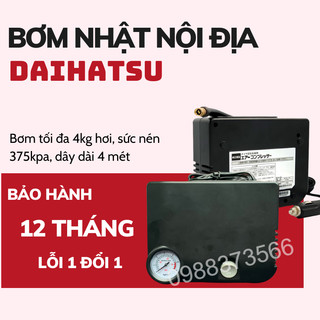 Bơm lốp ô tô nội địa Nhât Daihatsu, bơm lốp xe oto mini JAPAN 375kPa-12V khỏe vô địch bơm mọi dòng xe bảo hành 12 tháng