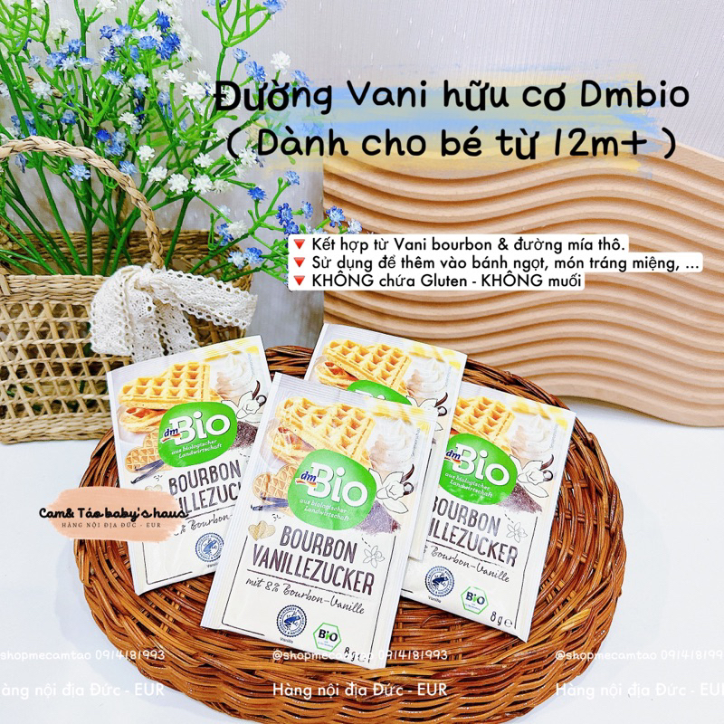 (Date: 2026) Đường Vani hữu cơ Dmbio - 8g cho bé ăn dặm