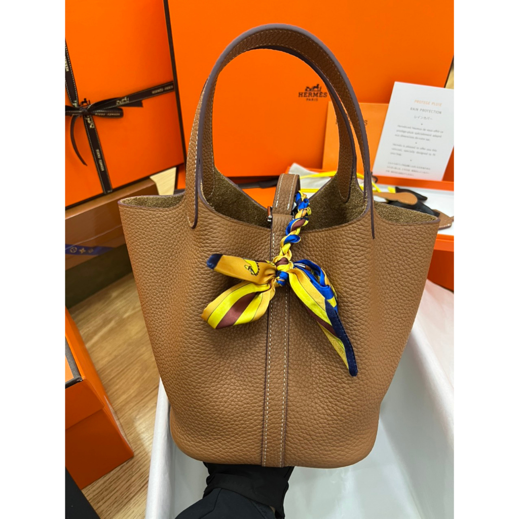 TÚI HERME PICOTIN DA THẬT SZ18