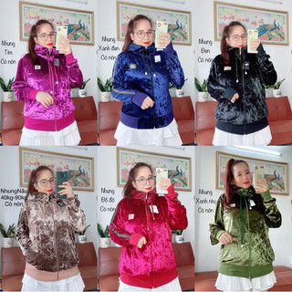 Áo Khoác Nhung big size 40kg đến 90kg có nón