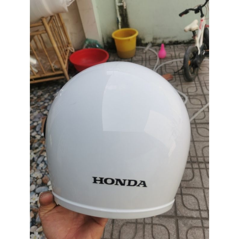 Nón mũ honda trắng 3/4 hàng nhập khẩu theo xe Scoppy.Indonesia sản xuất.