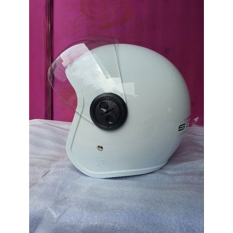 Nón mũ honda trắng 3/4 hàng nhập khẩu theo xe Scoppy.Indonesia sản xuất.