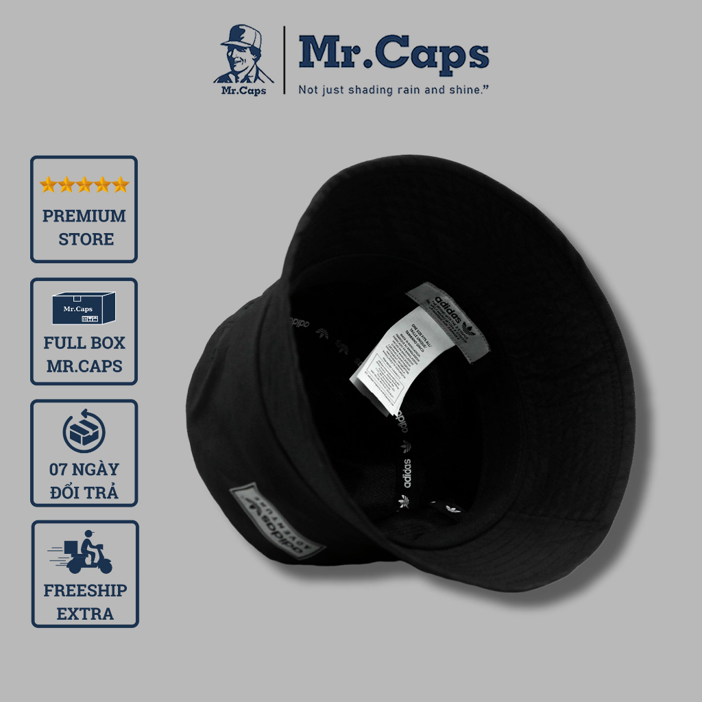 Nón vành tròn bucket adidas - Mũ bo vành trắng đen thời trang cặp cho nữ và nam cao cấp phong cách Hàn Quốc Mrcap Store