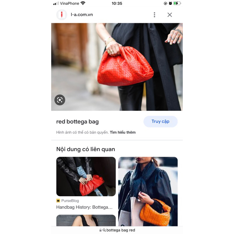 Túi bottega auth da đan kèm ví nhỏ 40cm