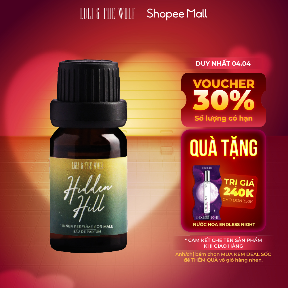 Nước Hoa Vùng Kín Nam Loli The Wolf Hương Nam Tính Thanh Mát Thơm Lâu Cuốn Hút Hidden Hill Chai 10ml