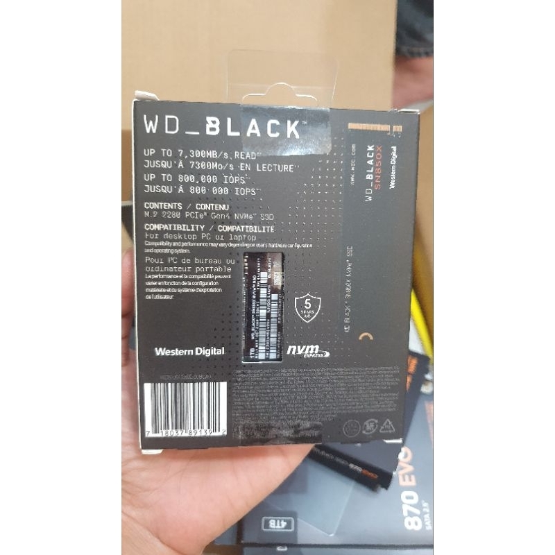 Ổ cứng SSD WD Black SN850x 1TB / 4Tb M2 Nvme 2280 Gen4 - Bảo hành 36 tháng
