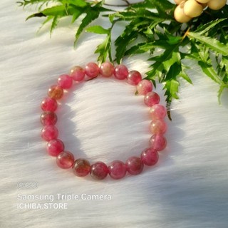 Vòng tay chuỗi hạt t o u r m a l i n e dưa hấu 8mm