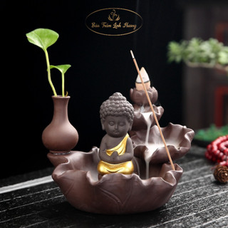 Thác Khói Nụ Trầm Hương Đốt Nhang Không Tăm Xông Phật Ngồi Đồ Thờ Phong Thủy - BẢO TRẦM LINH HƯƠNG