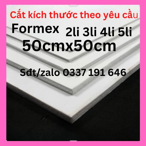 Bìa mô hình khổ vuông 50x50cm - 2mm 3mm 4mm 5mm - (Bìa làm handmade, Formex 2li 3li , Fomex 2ly 3ly , Fomic )