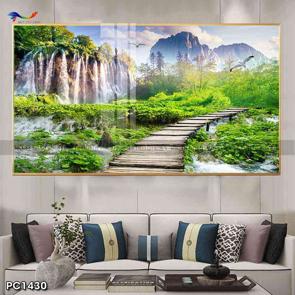 Tranh Tráng gương - Tranh Phong Cảnh Núi treo phòng ngủ, phòng khách - KT50x70cm - N02