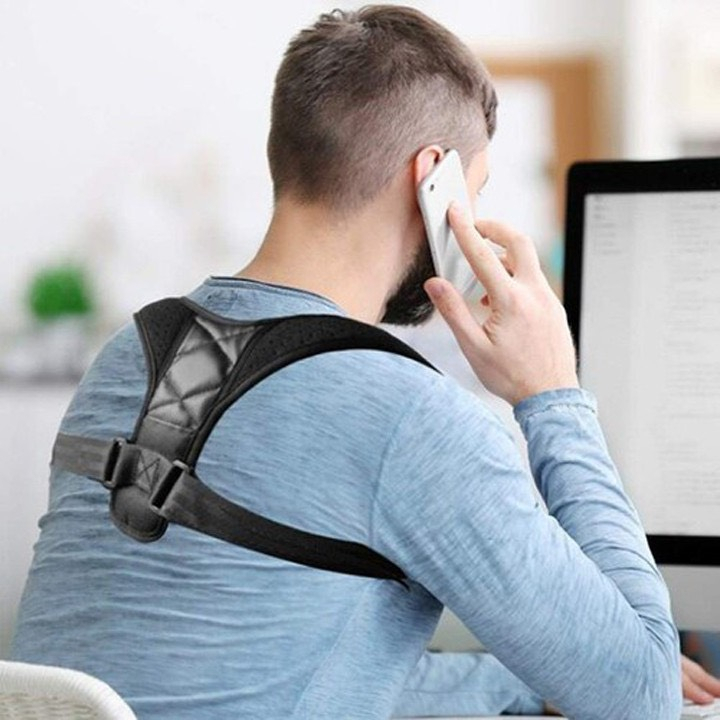 Đai Chống Gù Lưng, Đai gù lưng tôm giúp chống gù thẳng lưng chất vải mềm đeo rất dễ chịu cải thiện lưng hiệu quả
