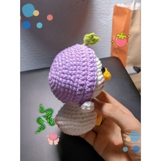 Móc khoá vịt trùm đầu len handmade