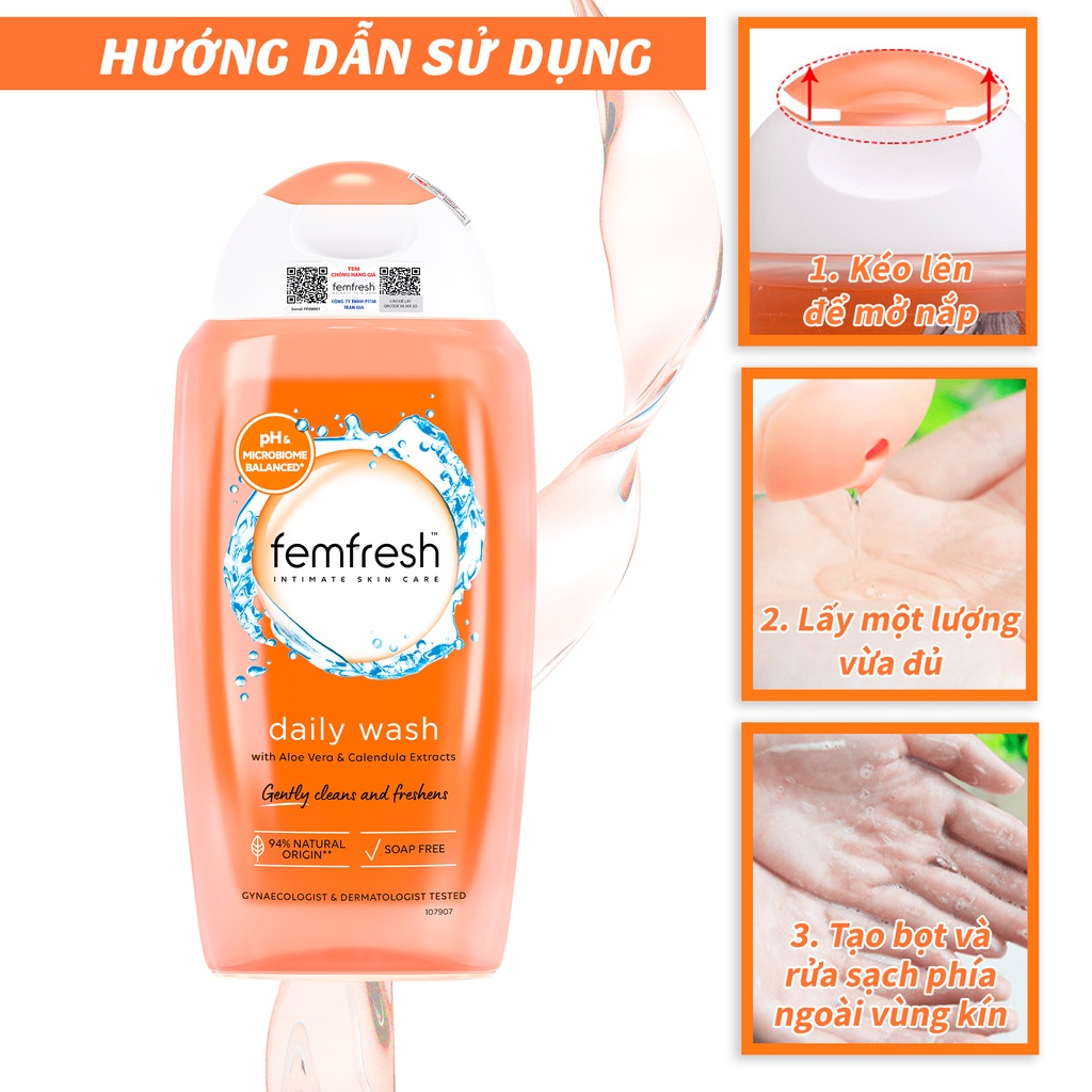 Combo Thơm Mát Mùa Hè Cho Vùng Kín, DDVS Femfresh Daily Intimate Wash & Xịt  Khử Mùi Vùng Kín Femfresh Deodorant Spray