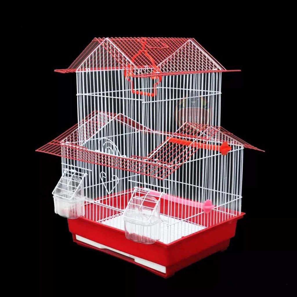 Lồng chim sơn tĩnh điện có mái che