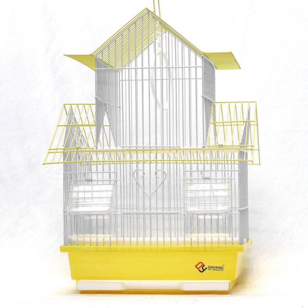 Lồng chim sơn tĩnh điện có mái che