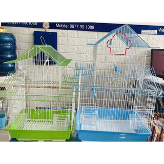 Lồng chim sơn tĩnh điện có mái che - Lồng chim mái nhà - Lồng chim tròn