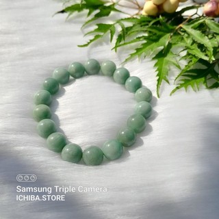Vòng tay chuỗi hạt c ẩ m t h ạ c h xanh 10mm