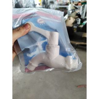 Vòi nước, vòi nhựa pvc mylan phi 21 cao cấp màu trắng - qm0023