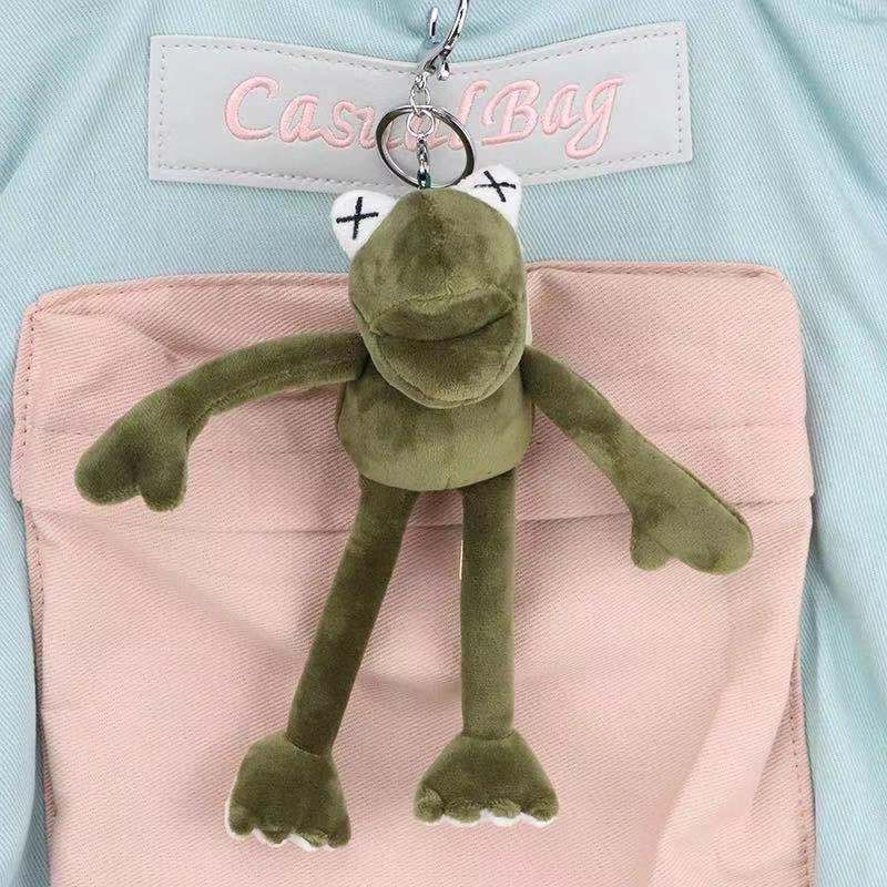 Móc khoá gấu bông hình chú Ếch mập trang trí balo, túi xách cực cute nổi bật, móc treo quà tặng bạn bè dễ thương ý nghĩa