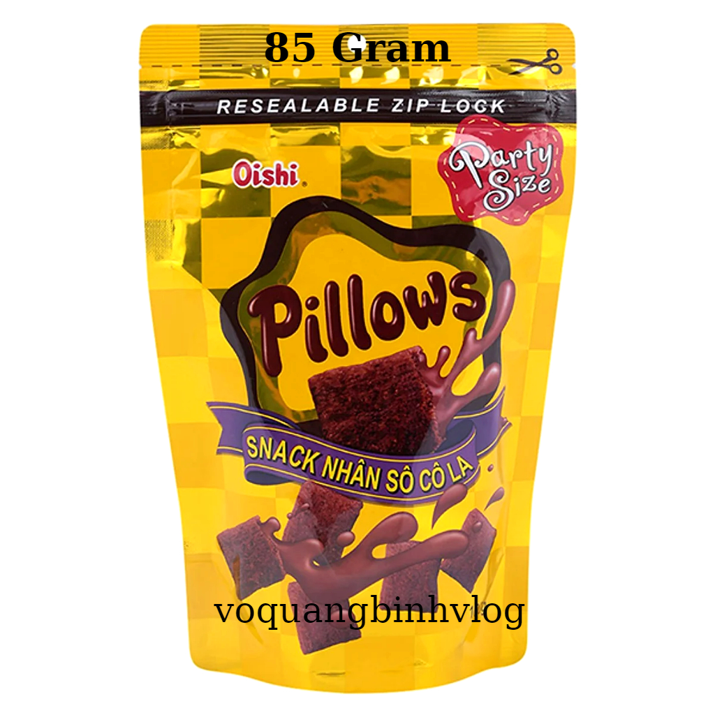 pillows oishi socola đen, Snack nhân Oishi Pillows gói 85g