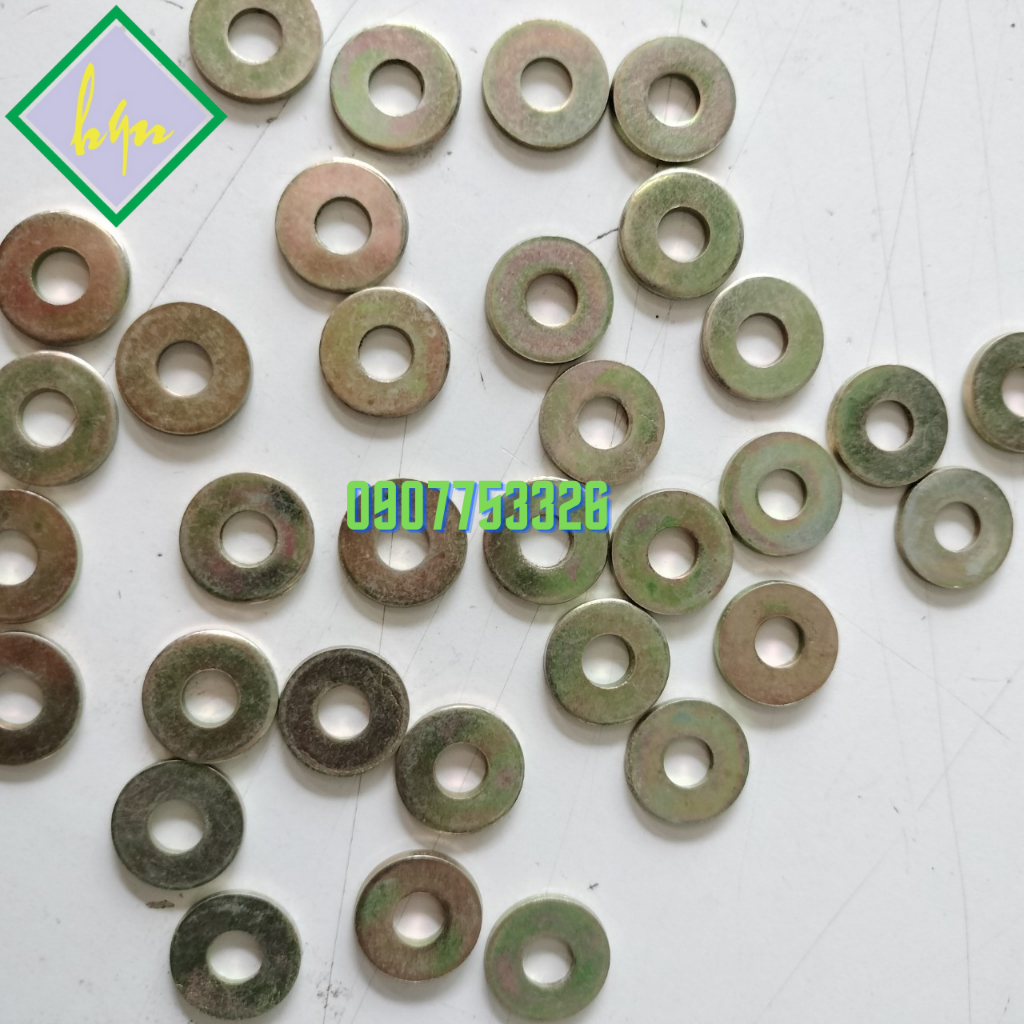 Lông đền sắt mỏng 6li , vòng đệm phẳng inox thông dụng xài được nhiều loại ốc khác nhau