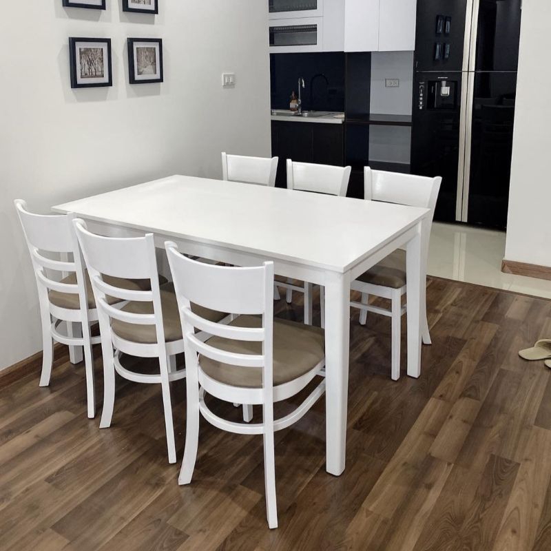 Bộ bàn ăn Cabin 1m6 và 6 ghế