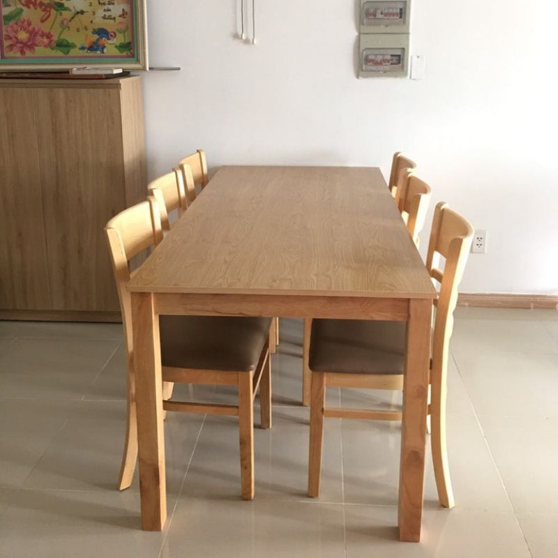 Bộ bàn ăn Cabin 1m6 và 6 ghế