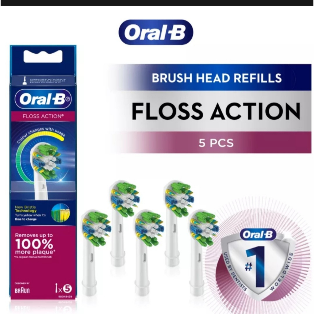 Đầu Bàn Chải Điện Oral-B Braun - Đầu Floor Action- Lông chải  di dộng, làm sạch sâu các kẽ răng