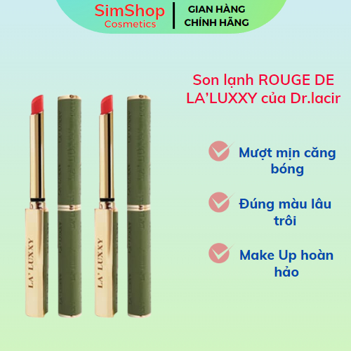 Son lạnh ROUGE DE LA’LUXXY của Dr.lacir hỗ trợ không thâm môi Simshop102