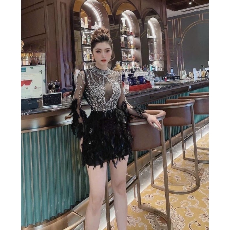 ✨ Đầm body lông kết tay dài✨ HÌNH THẬT