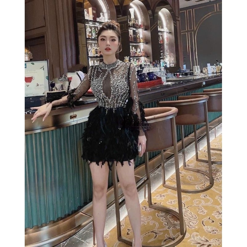 ✨ Đầm body lông kết tay dài✨ HÌNH THẬT