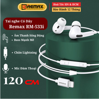  Tai Nghe Có Dây Cho lP Thiết Kế Hiện Đại  Âm Bass Mạnh Mẽ - Remax Việt Nam RM-533i - Bảo Hành 12 Tháng Lỗi 1 Đổi 1 