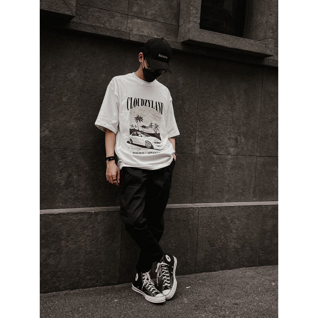 Áo thun nam nữ unisex tay lỡ phông local brand form rộng teen cổ tròn oversize cotton màu đen trắng tee CLOUDZY ADVENGER