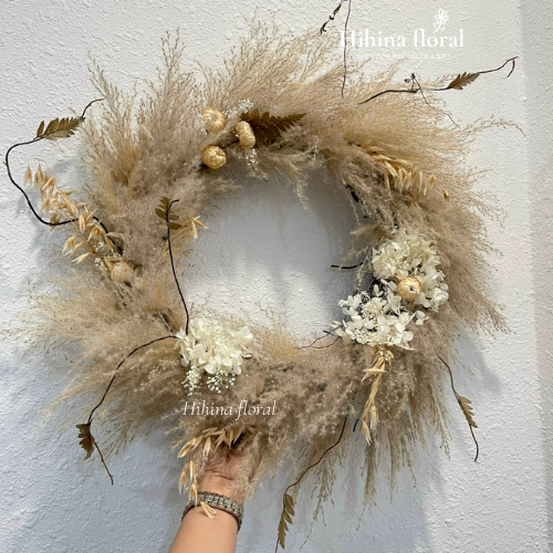 Vòng Nguyệt Quế Size Lớn Trang Trí Noel Vòng Nguyệt Quế Handmade Từ Hoa Khô Độc Đáo