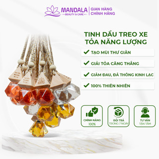 Tinh Dầu Thơm Treo Mandala Tĩnh Tâm, Toả Năng Lượng, An Lạc Treo Xe Treo Phòng 6ml