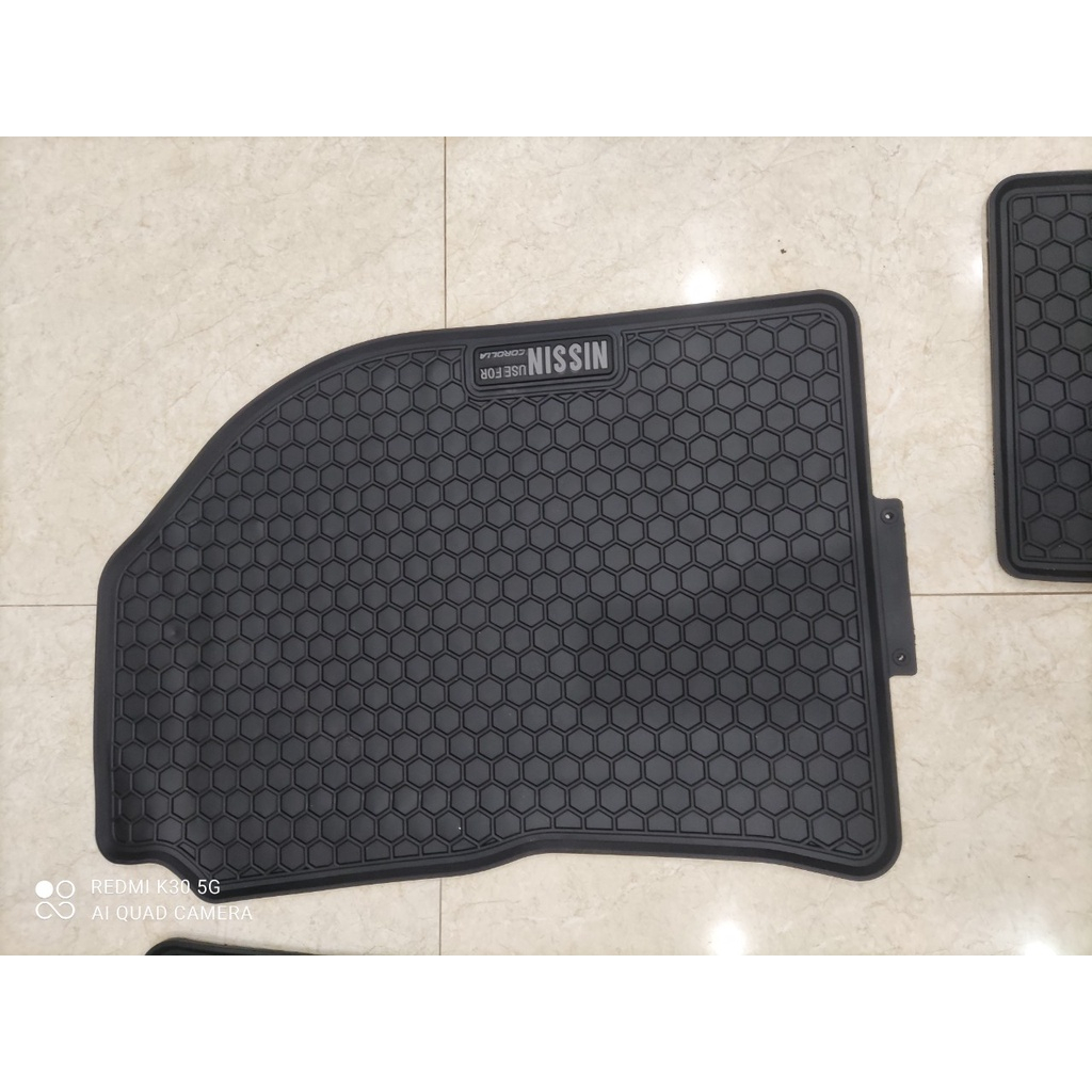 Thảm trải sàn, lót sàn cao su xe Toyota Corolla Altis 2010 - 2021, 2023 - Hàng cao su đúc không mùi - Mẫu Nissin