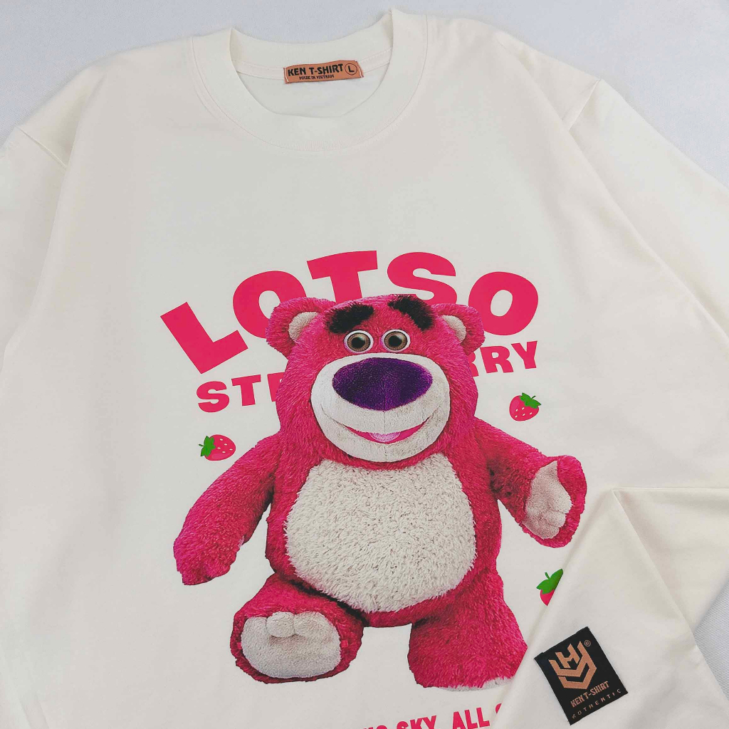 Áo thun tay lỡ cặp đôi HY KOREA Gấu Lotso Love's sky 1226 nam nữ form rộng