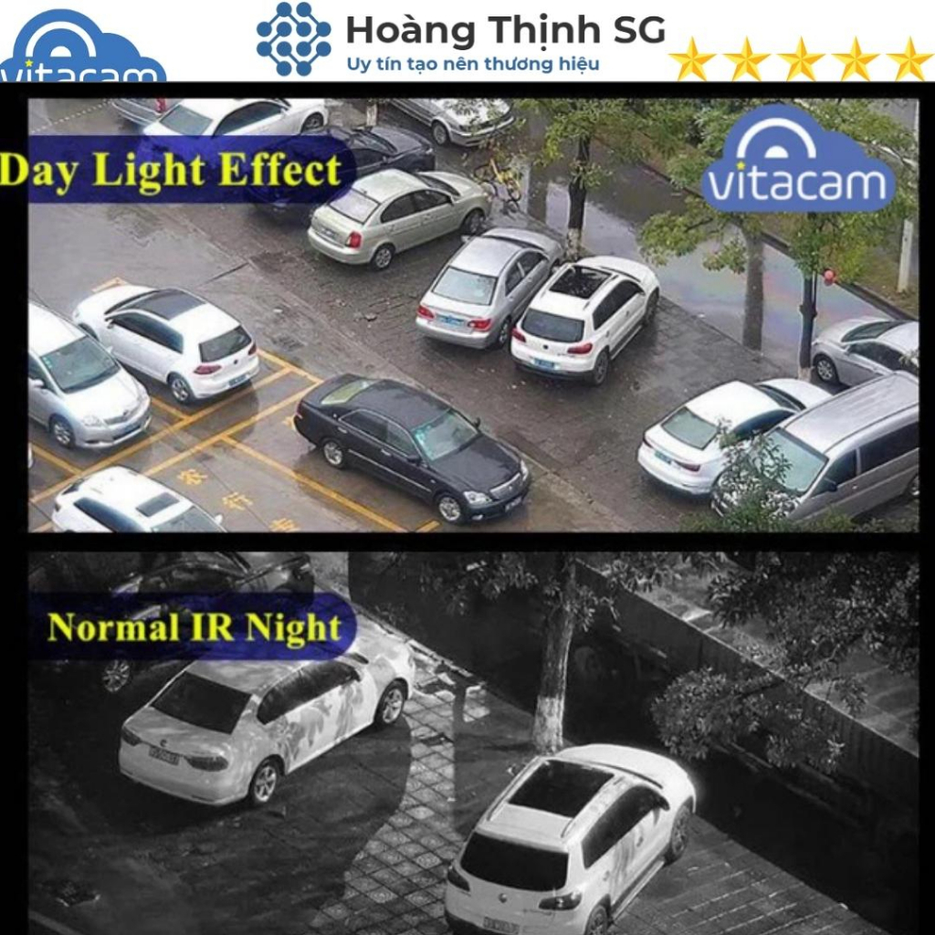 Camera Wifi Ngoài trời Vitacam DZ3000 Pro - 4mpx - 2K - 12 LED trợ sáng Quay đêm có màu, Đàm thoại 2 chiều - Mới 2023