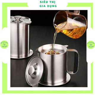 Ca lọc dầu inox 304 - bình lọc dầu ăn có lưới lọc cặn