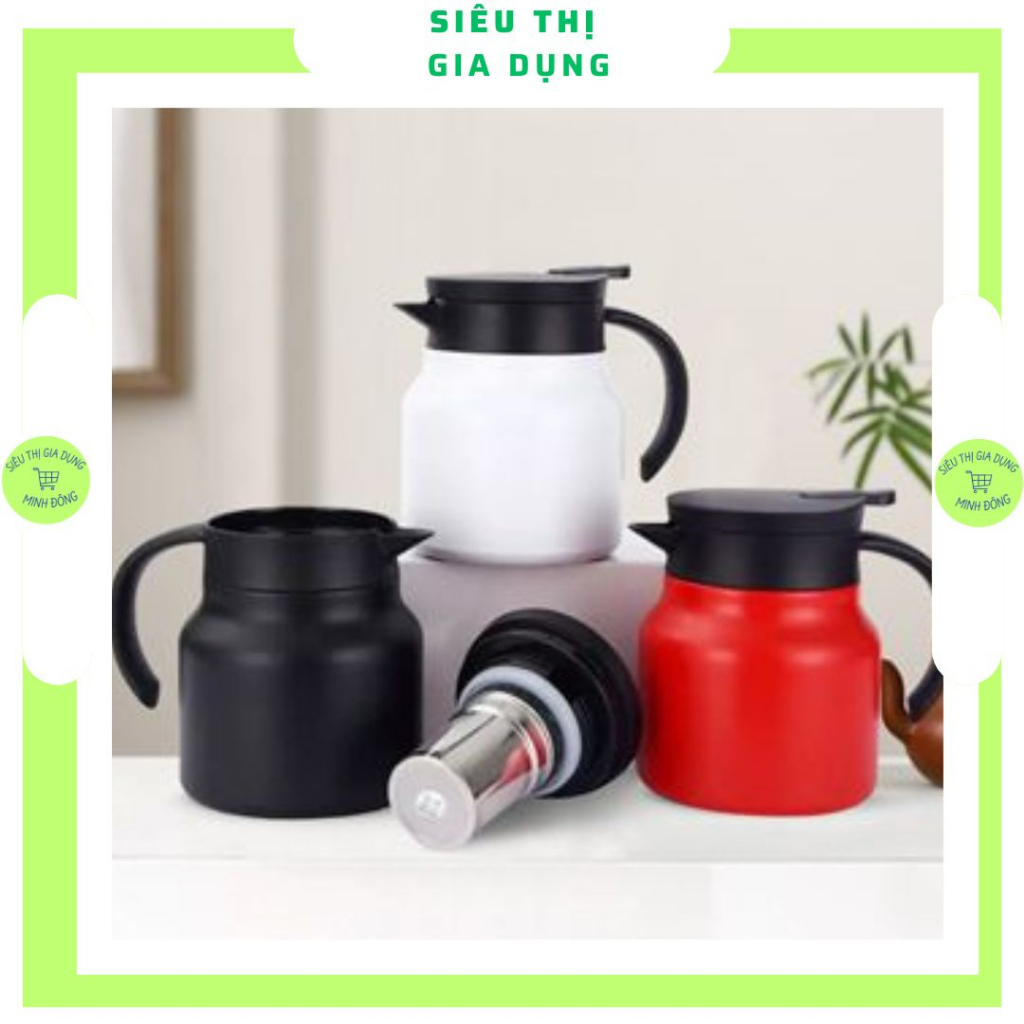 Ấm pha trà giữ nhiệt inox dung tích 1l có lưới lọc, bình pha trà giữ nhiệt cao cấp giữ nhiêt có tay cầm cực tiện