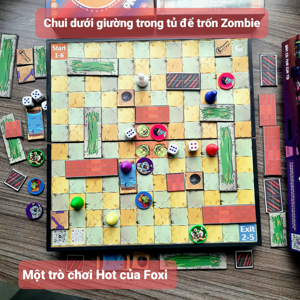 Board game-Chạy trốn Zombies Foxi-nam châm-Đồ chơi trẻ em-vượt lên trên nghịch cảnh hay nhất nhiều phiên bản