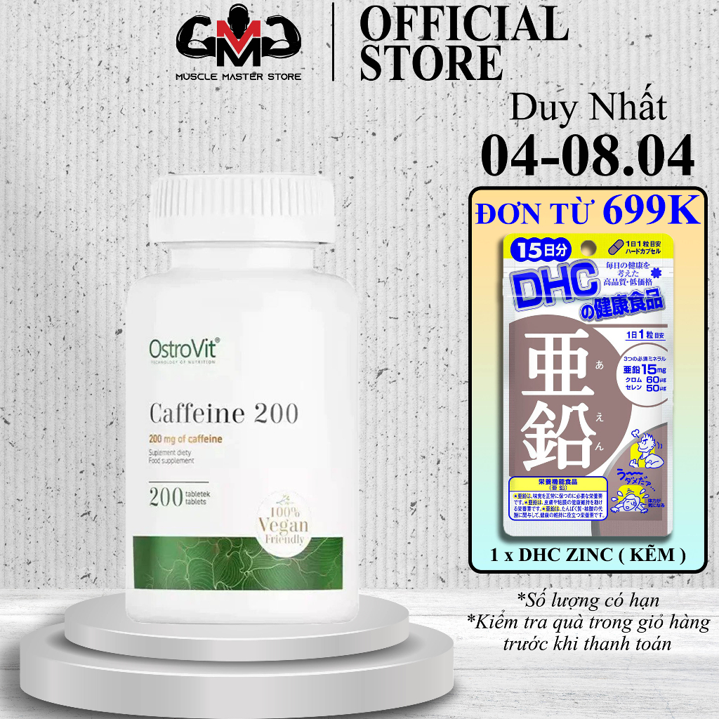 Viên Bổ Sung Caffeine Tăng Năng Lượng, Tỉnh Táo, Tập Trung Ostrovit Caffeine 200 110 Viên