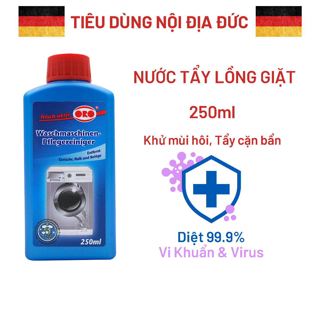 Nước Tẩy Lồng Giặt Nội Địa Đức ORO Làm Sạch Cặn Bẩn Lồng Giặt 250ml
