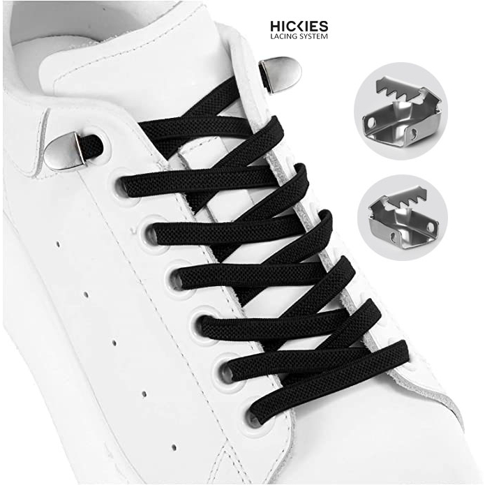 1 Đôi Dây Giày thể thao Cao su co giãn 100cm kèm 4 khóa bấm Cho trẻ em, người lớn - Hickies lacing system