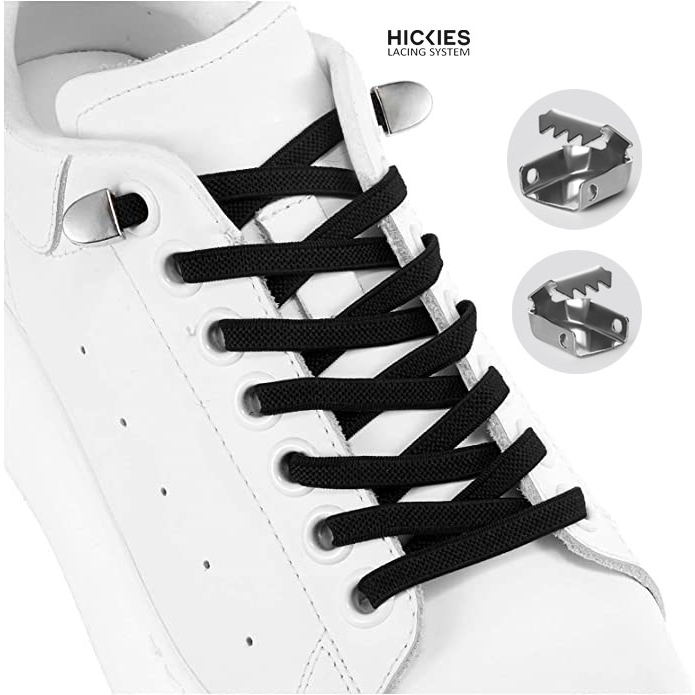 1 Đôi Dây Giày Thể Thao Cao Su Co Giãn 100Cm Kèm 4 Khóa Bấm Cho Trẻ Em, Người Lớn - Hickies Lacing System